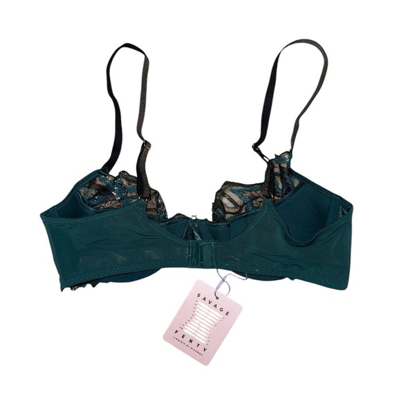 Savage X Fenty NWT Shining Star Embroidered Unlined Demi Bra women’s size 34C - Picture 7 of 13